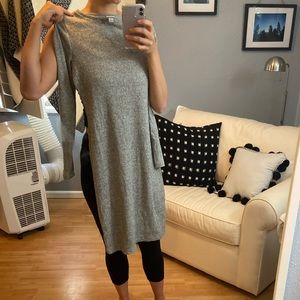 Long sleeve gray sweater dress. Brand new
